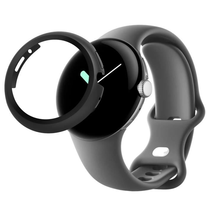 Coque compatible Google Pixel Watch - Protection rigide étui noir écran verre trempé Phonillico®
