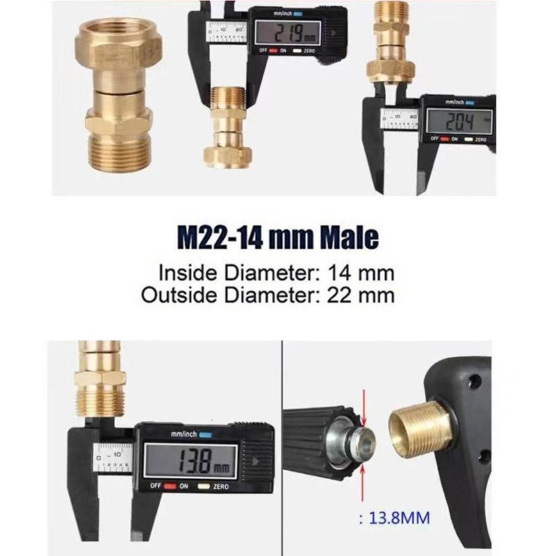M22 Adapter Für Hochdruckreiniger - Schnellverbinder Gold