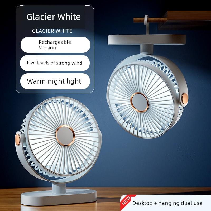 2024 New Model Desktop Mini Fan, Rechargeable, Silent, Small, Portable, Suitable for Students and Office Desks