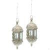 Pieces Iron Chain Tea Light Candle Holder Shop Wedding Hanging Decor -White