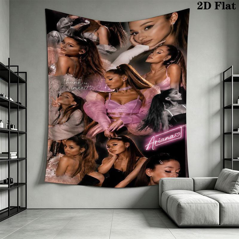 Ariana Grande Glow Wall Hanging Printed Fabric Blanket Decorative Tapestries for Bedroom Living Room Home Decor