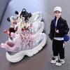 Girls mesh sneakers 2025 spring new children's dad shoes medium and older boys light and comfortable running shoes