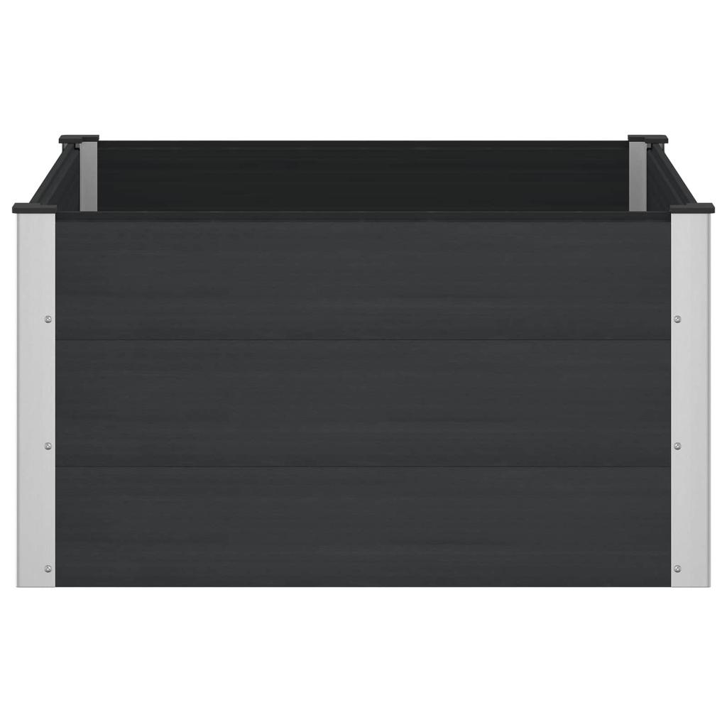 Raised Garden Bed Black 100 X 100 X 54 Cm