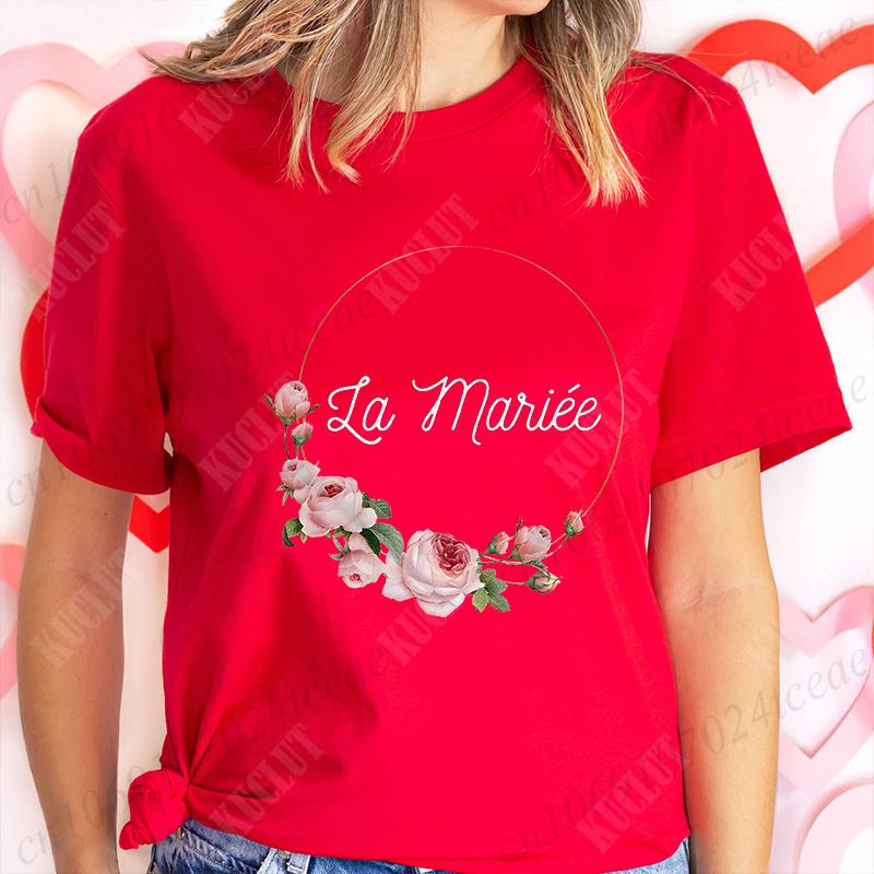 

Bridal Shower Wedding T-shirt French Unisex Bachelorette EVJF Party Tshirt Future Bride Y2k Tshirt Team Bride Bridesmaid Tops S