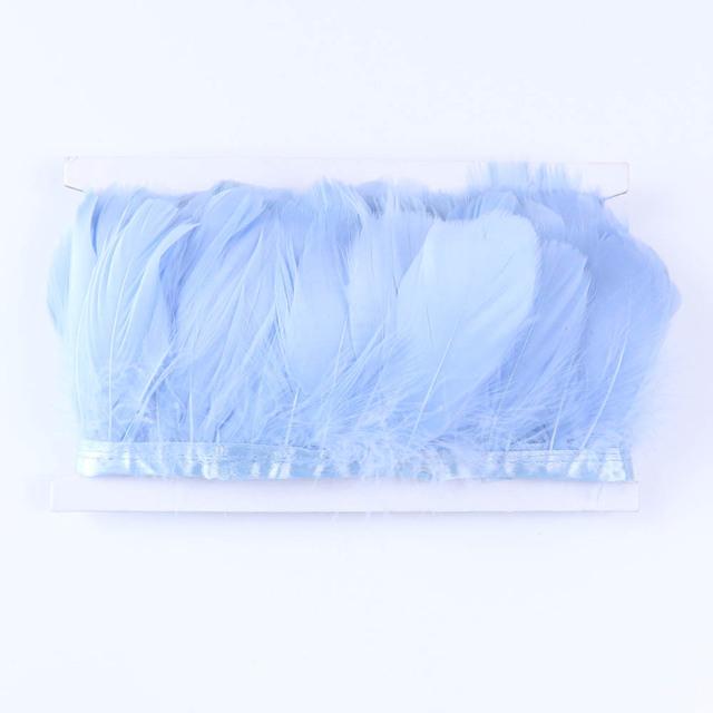 1 m Gåsfjäder Färgad DIY Sömnad Hantverkstillbehör Dekorativt Band Plumas Naturlig 8-12 cm för Bröllopsklänning/Skjortdekoration
