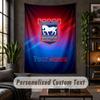 Personalized Wall Tapestry,Ipswich Town Custom Text, Soft Fabric Wall Art For Indoor Decoration