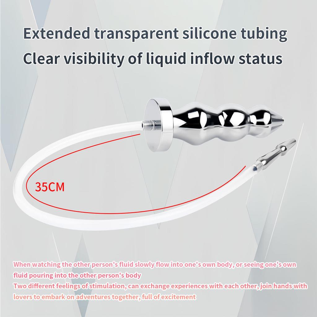 Male Stainless Steel Prostate Massager Sounding Gay Bead-Style Anal Plug with Penis Sound Urethral Anal Insertion Toy