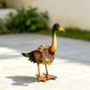 Realistic Duck Sculpture with Textured Plumage, Hand-Welded Metal Construction, Powder , and Hand-Colored Accents Across the Form
