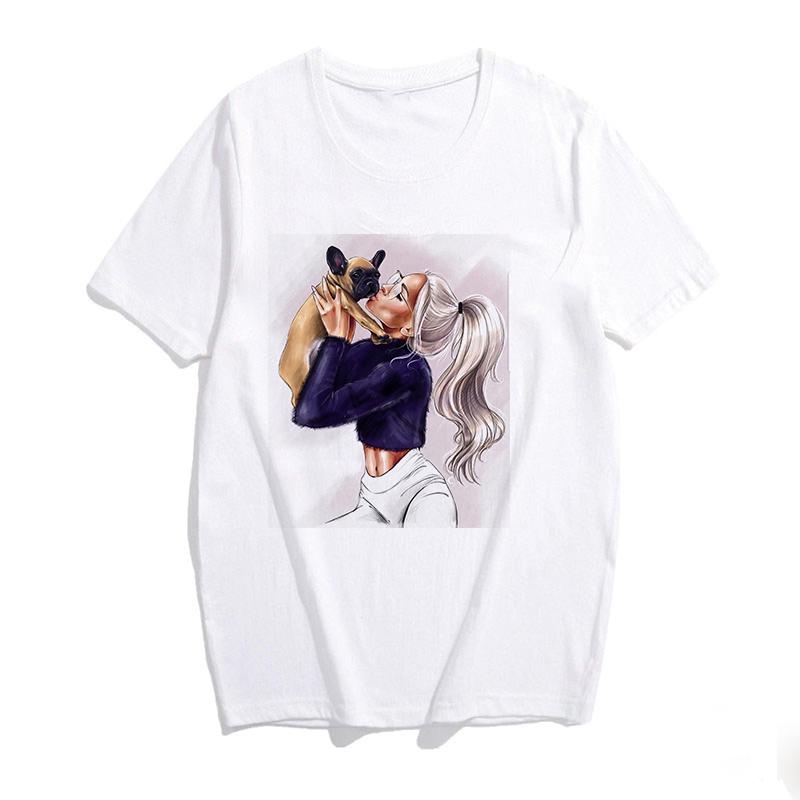 Super Mama Print Female T Shirt Son And Mom Summer Harajuku Women Clothes White Tshirt