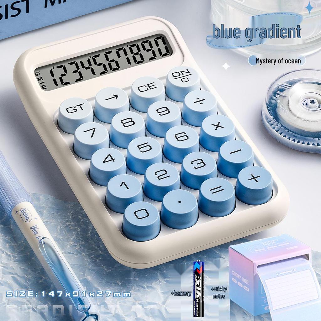 Gradient Goddess Multifunctional Office & Exam Calculator with Flexible Keyboard