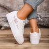 Fashion Ladies Shoes 2025 Brand Lace-up Women's Vulcanize Shoes Fashion Embroidery Outdoor Slip-Resistant Casual Versatile Sneakers