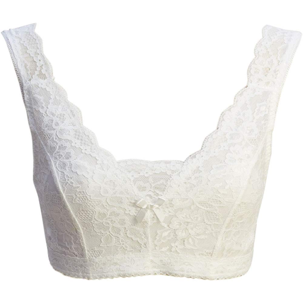 New Japanese Lace White [kimono cafe] Bra, (L)