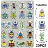 20 Creative Fun Cartoon Insect Soft Magnetic Stickers for File Cabinets & Refrigerators