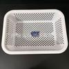 Thickened White Rectangular Kitchen Storage Draining Basket for Vegetables
