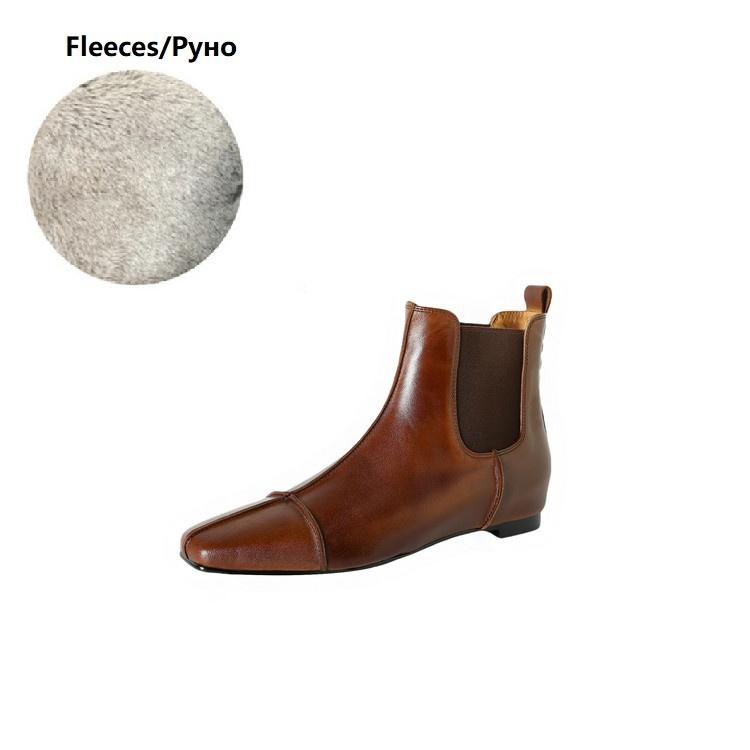 

Модные НОВЫЕ Осенние Женские Ботинки Квадратный Носок Обувь на Высокой Платформе Обувь из Натуральной Кожи Женские Слипоны Ботильоны Повседневная Обувь Мягкие Ботинки 34