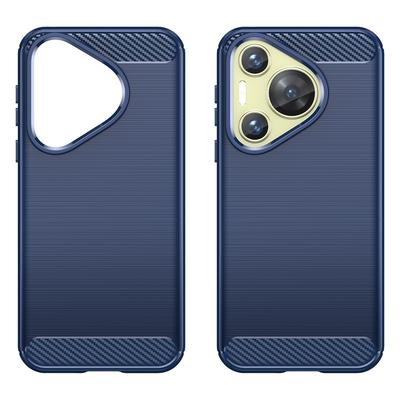 Für Huawei Pura 70 Hülle Carbonfaser-Textur TPU Handyhülle