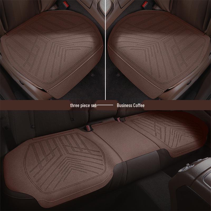 Universal Suede Car Seat Cushion Set for Hongqi HS5/H5 - Breathable, Four Seasons, Three-Piece