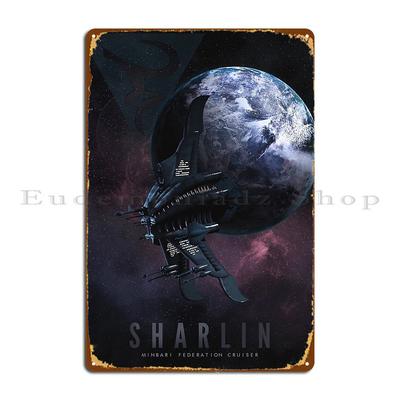 Babylon 5 Minbari Sharlin Kruiser Metalen Plaat Afdrukken Strijkijzer Muurschildering Club Bar Aanpassen Blikken Bord Poster