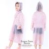 Reusable Dots Children Hooded Raincoat EVA Waterproof Boys Girls Jacket Snap Button Rain Gear Poncho Children Rain Cape Students