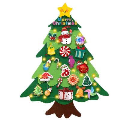 DIY Three-dimensional Felt Christmas Tree Stickers Children's Felt Printed Decorative Calendar Pendant