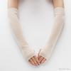 Prodigal Cashmere Long Arm Warmers for Women Light 100% (Free Size, Beige)