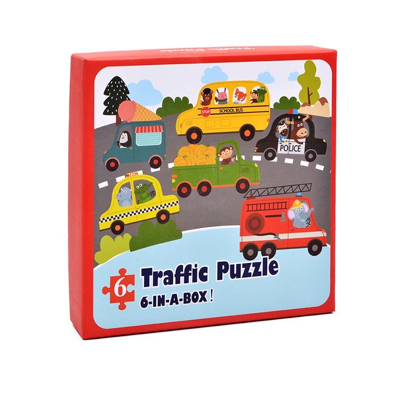 Wooden Puzzle Set Farm Forest Ocean Traffic Themes
