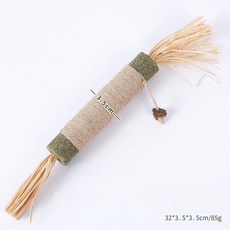 Oversized Catnip Wood Polygonum Grinding Stick Cat Toy Cat Teaser Stick Cat Self-hi Boredom Resistant Scratch Resistant Bite Cat Grass Ball