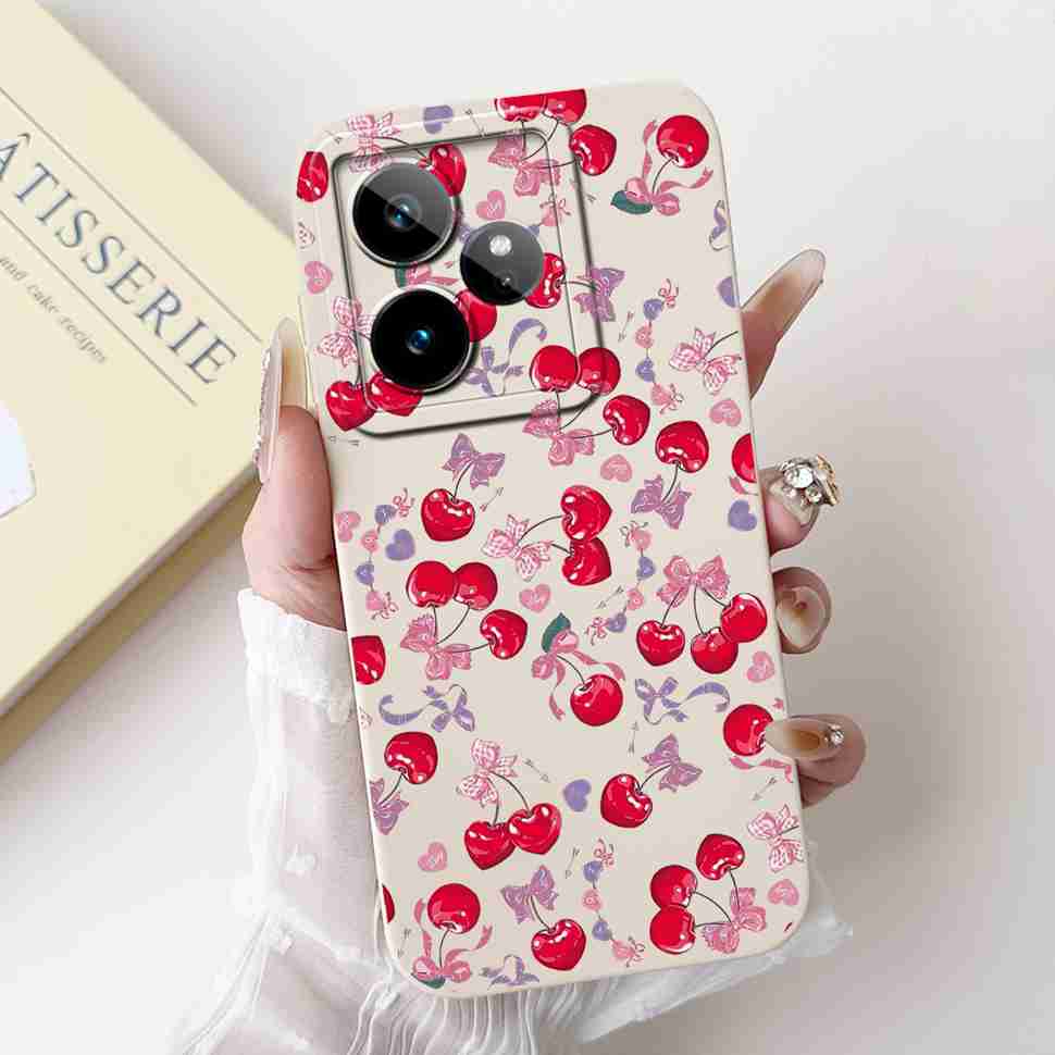 For Realme GT 7 5G 6.78" Case RMX5061 Cartoon Panda New Flower Collection Soft Silicon Cover For Oppo Realme GT7 5G Phone Shell