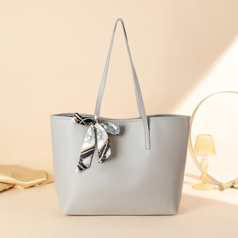 Women Large Tote Handbag Silk Ribbon Multifunction Crossbody Shoulder Bag Zipper Korean Style Big Handbags Chic