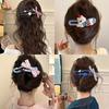 4pcs Women's Plaid Duckbill Hair Clips, Cute Puppy & Butterfly Decor, Ideal Daily Hair Accessories