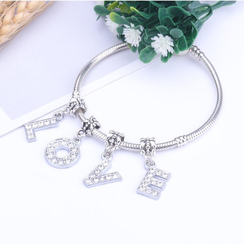 Bracciale Iniziale Oro Per Donna Con Lettera A-Z - Braccialetto A Perline Con Ciondolo Personalizzato, Regalo Per Ragazze E Adolescenti