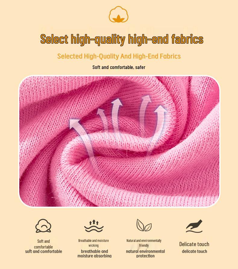 25th Anniversary Girls' Long-Sleeve Cartoon Knit Sweater - Cute Autumn/Winter Round-Neck Top