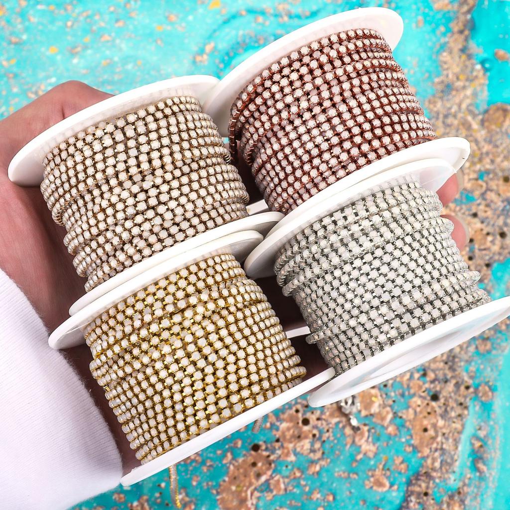 Weichen Specializes In Protein Color Electrophoresis Claw Chain Ceramic Single Row Rhinestone Chain Diy Jewelry Accessories Clothing Accessories