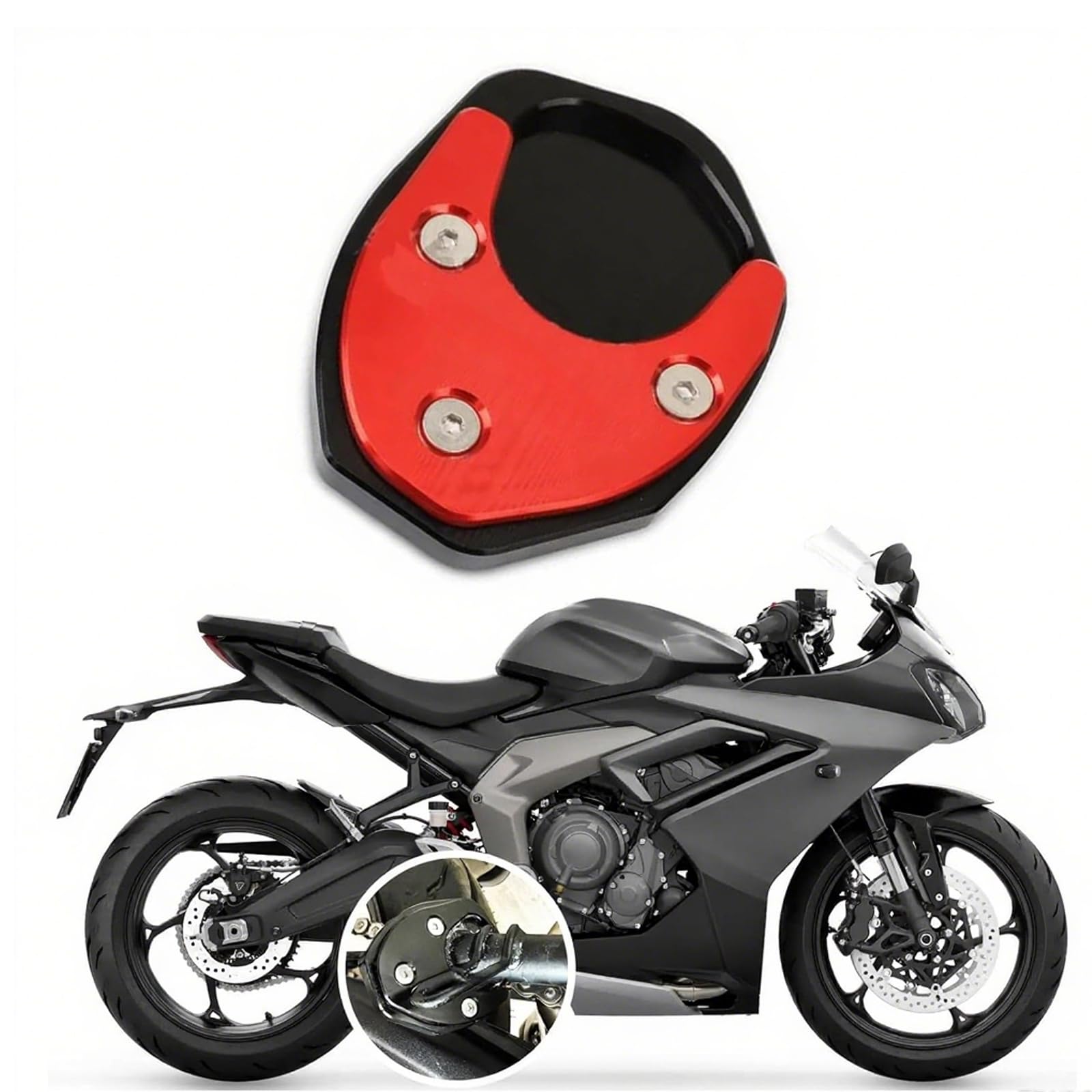 

для Scrambler 400X Speed 400 Scrambler 400X Speed400 2024 Аксессуары для мотоцикла Подножка Боковая подставка Удлинитель площадки (Красный, Speed 400) Speed 400 красный