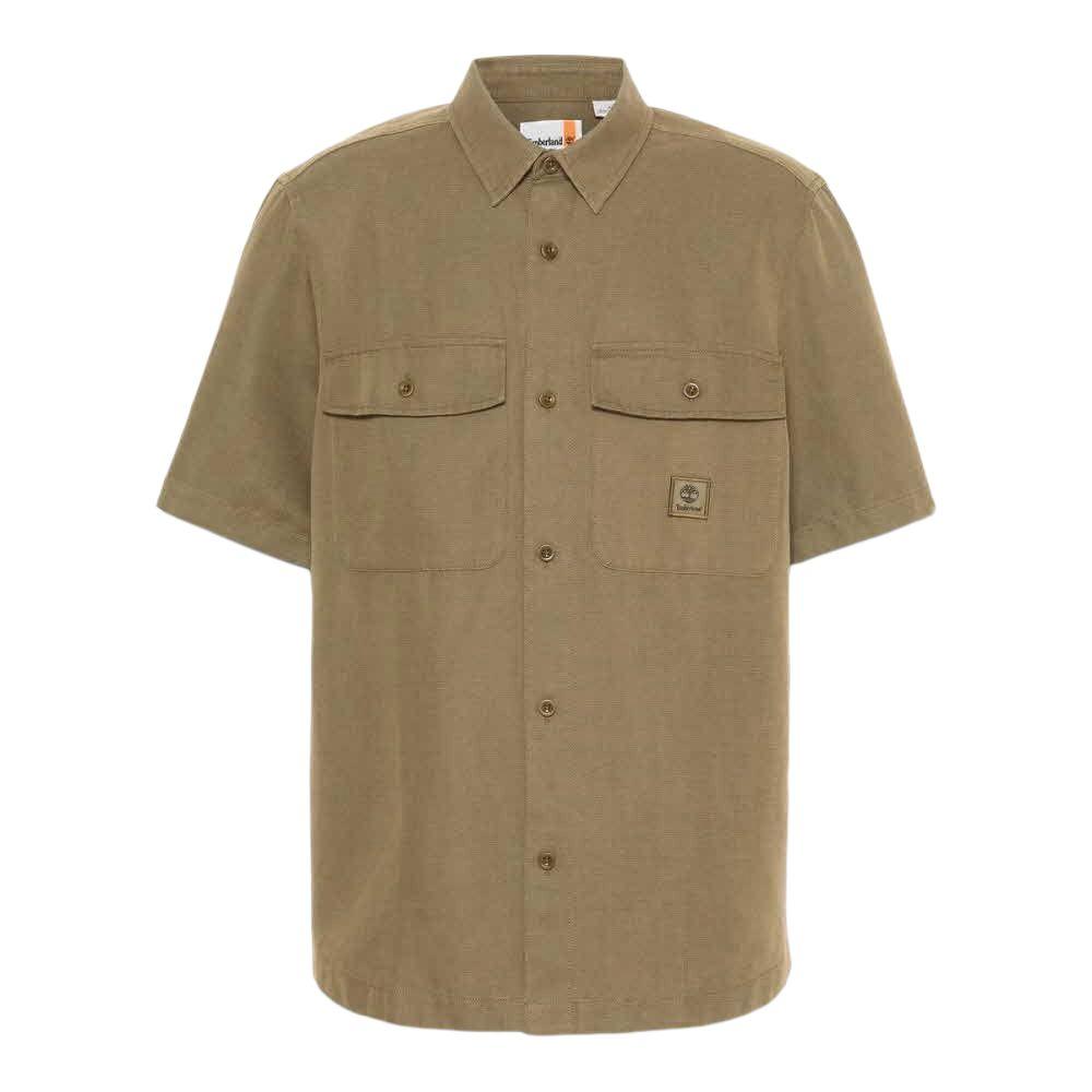 

Timberland Casual Fashion Simple Short Sleeve Shirt Men shirts Khaki TB0A69U7A581 M