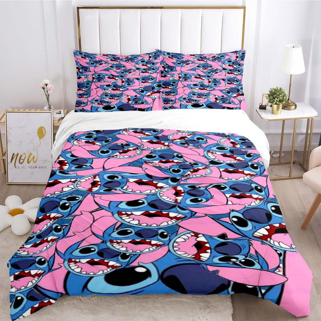3D Digitaldruck Drei-teilige Bettbezug Cartoon Vier-teilige Bettwäsche