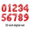 32-Inch Gold Number-Shaped Foil Balloons for Decorations