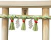 Hiranoya Torii Gate, Izumo Shimenawa, Shinto Shrine, Made In Japan with Hinoki Wood and Rice Straw, 19cm X 16cm