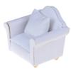 1/12 Dollhouse Miniature White Sofa With Back Cushion Doll House Accessories