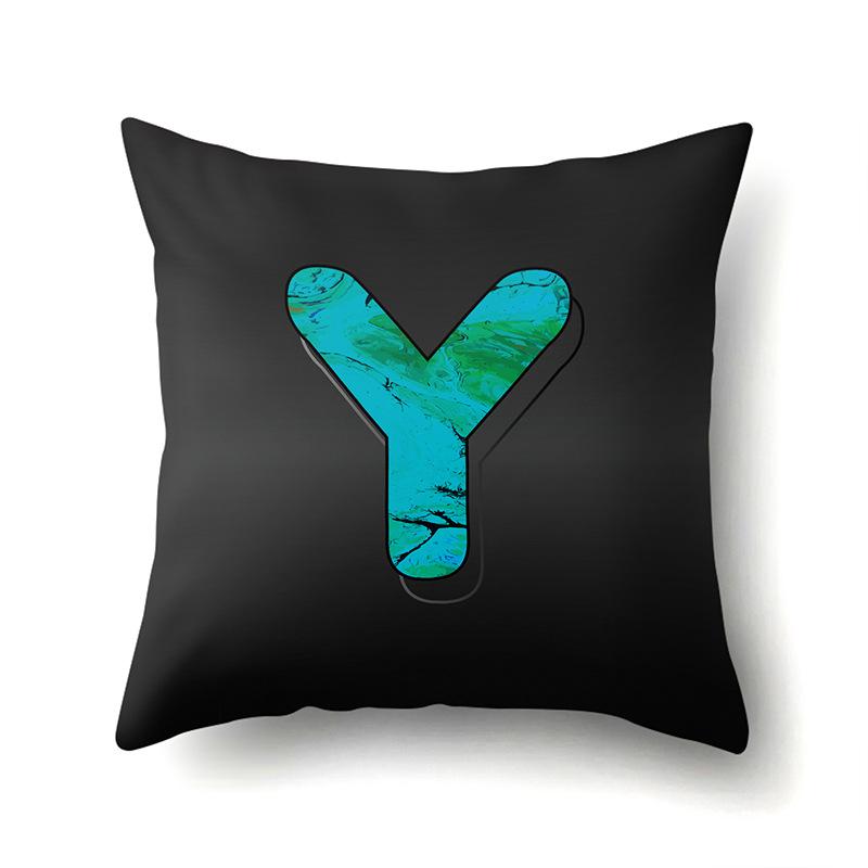 Polyester Pillowcase 3D Three-dimensional Effect Cushion Set Decorative Printing 26 English Letter Pillowcase
