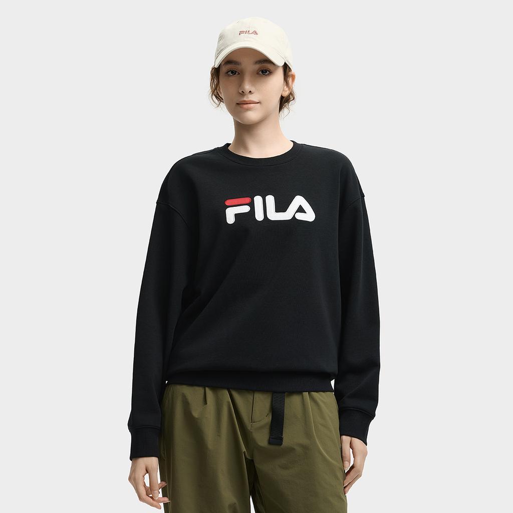 New FILA ORIGINALE Sweatshirt Unisex Jet Black BK F51U539205FBK