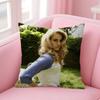 Singer Lana cool Del Rey Doublesided Printed pillow cover Short plush Suitable living rooms bedrooms sofas throw cushion cover