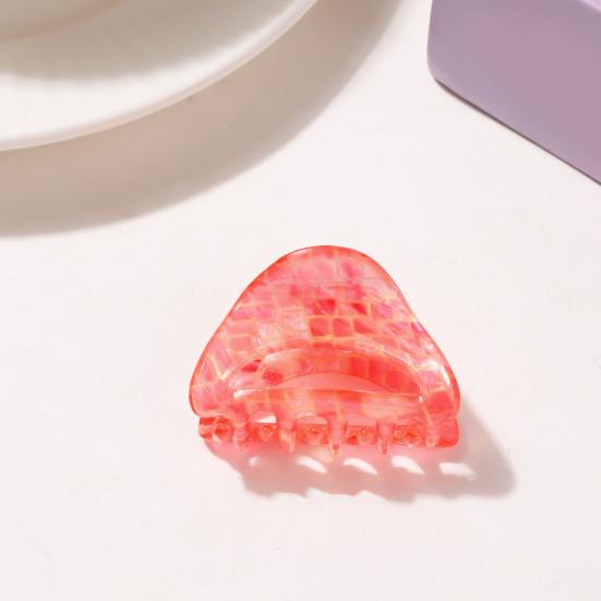 Hair Claw Triangle Hollow Design Back Head Hair Clip Anti-slip Teeth Strong Grip Shower Hair Clamp Versatile Use Hair Accessory