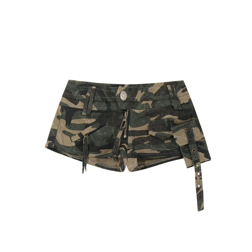 Summer 2026 New Spicy American Girl Camouflage Low-Rise Shorts