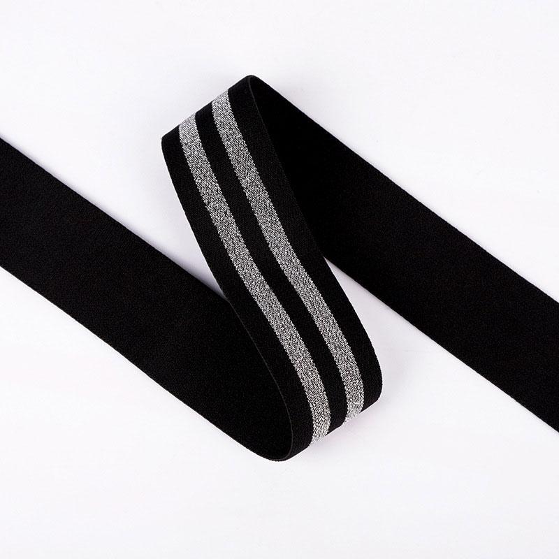 Bande elastiche a righe da 1/3/5 metri Spesse Alta Elasticità Maglia Elastica per Fai da Te Cintura Gonna Accessori da Cucito 40mm