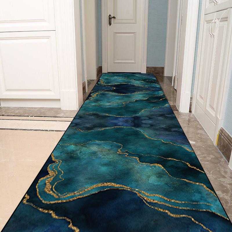 Covor de Coridor Culoare Uni Antiderapant Verde Covoare de Zonă pentru Hol Stil Lux Decor Acasă Covor de Hol Covoraș de Intrare pentru Pridvor Personalizabil