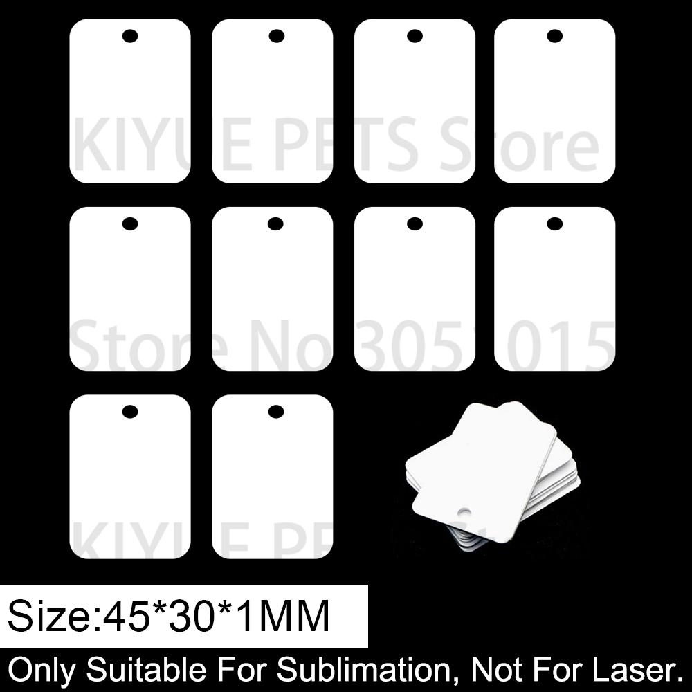 100Pcs Customize Sublimation Dog Tag Pet Aluminum Id Cat Accessories Address Tag For Dogs Heat Transfer Printing Blank Nameplate