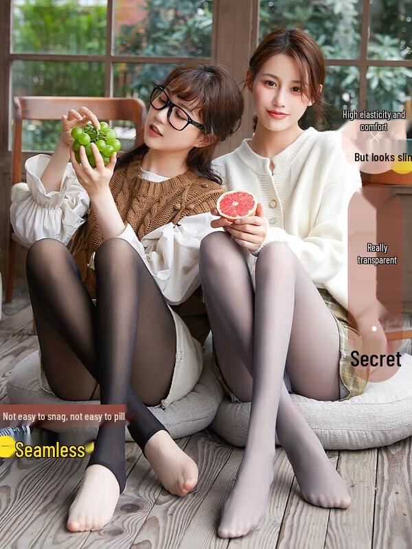 LangSha Women's Nude Illusion Thermal Tights