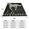 Flannel Throw Blanket Vintage Deftones Metal Band White Pony Album Warm Plush Blankets Soft Bedding for Living room Picnic Sofa