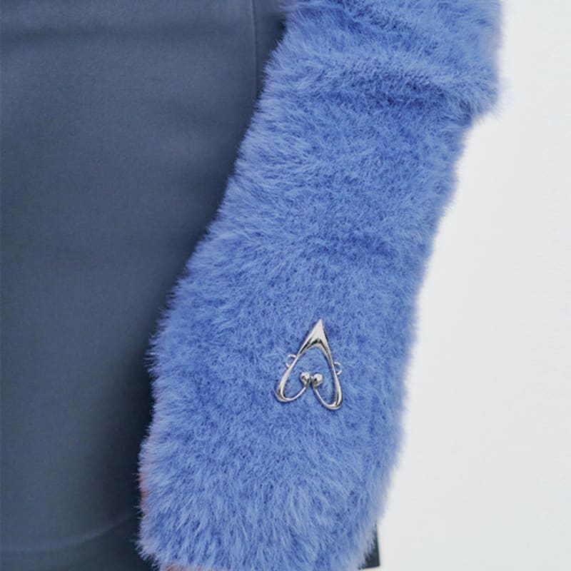 

KIMZISU Металлический логотип Меховая грелка для рук _ НЕБЕСНО-ГОЛУБОЙ SKY BLUE_OS